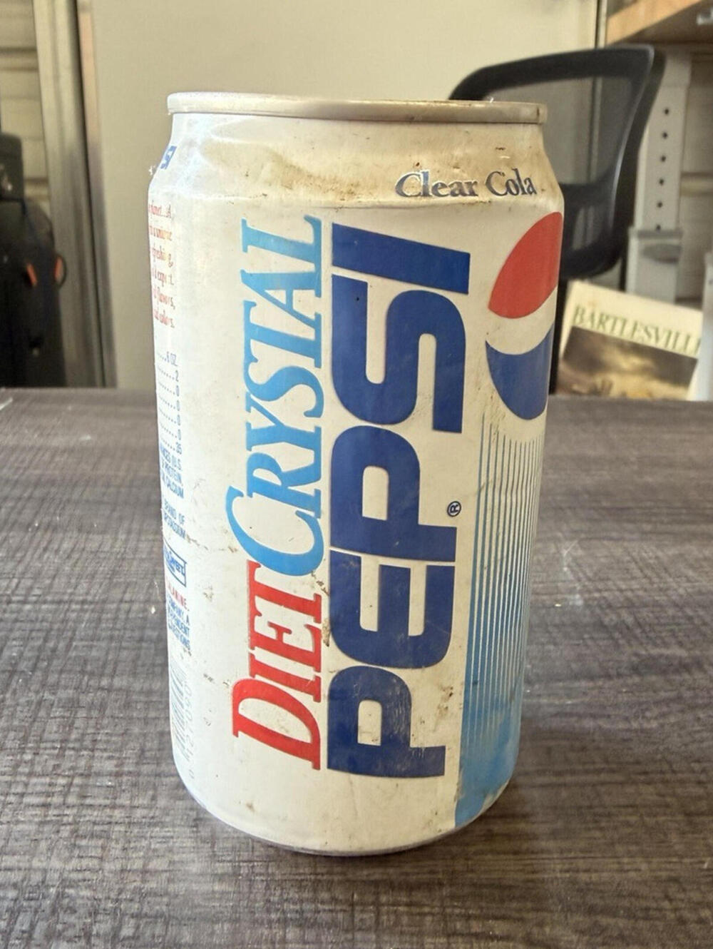 Pepsi Diet Crystal Pepsi Clear Cola 12 oz Original Can 10 14 White Red
